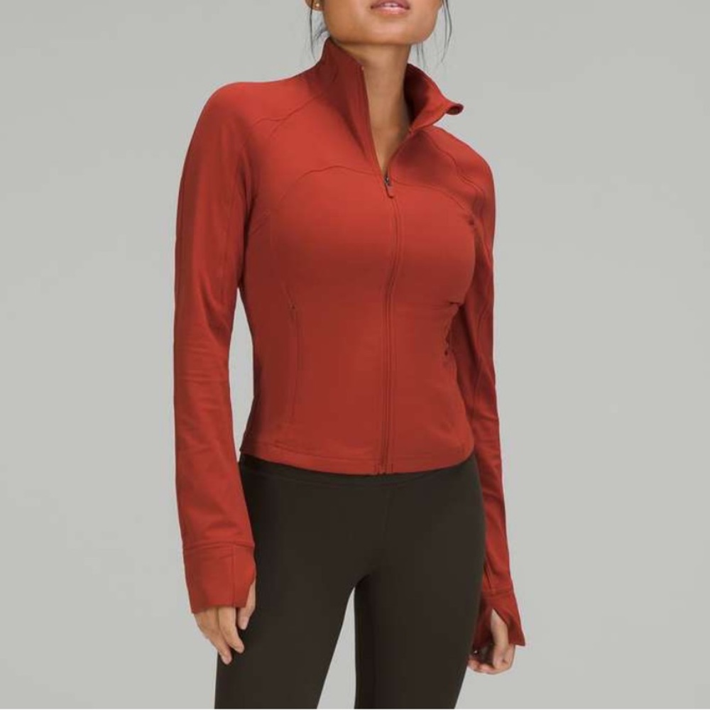 Ribbed Nulu Cropped Define Jacket Size 6 Cayenne